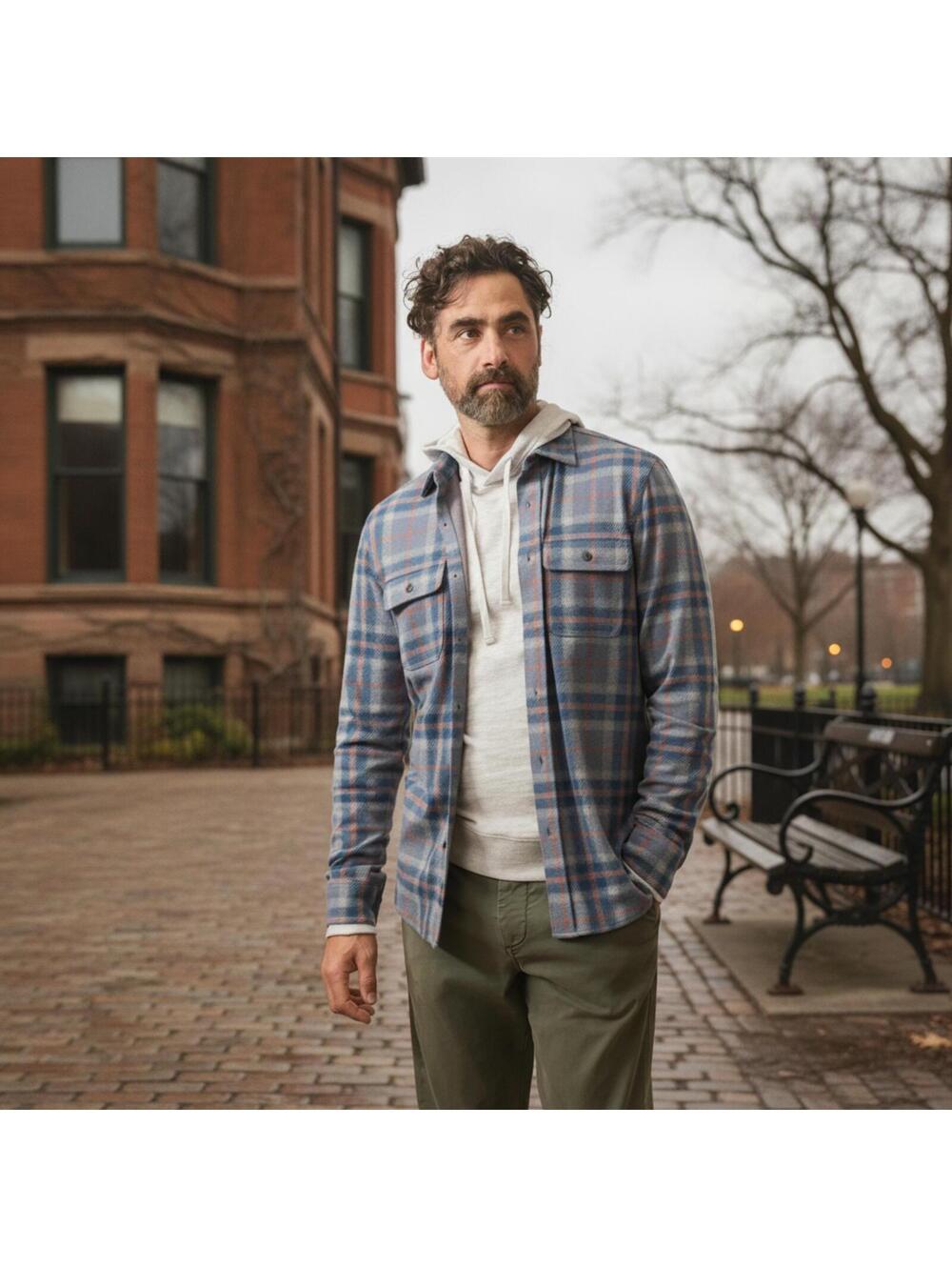 Faherty Brand Legend Sweater Shirt NWT Mens XXL Three Lakes Plaid MXC0002 $178